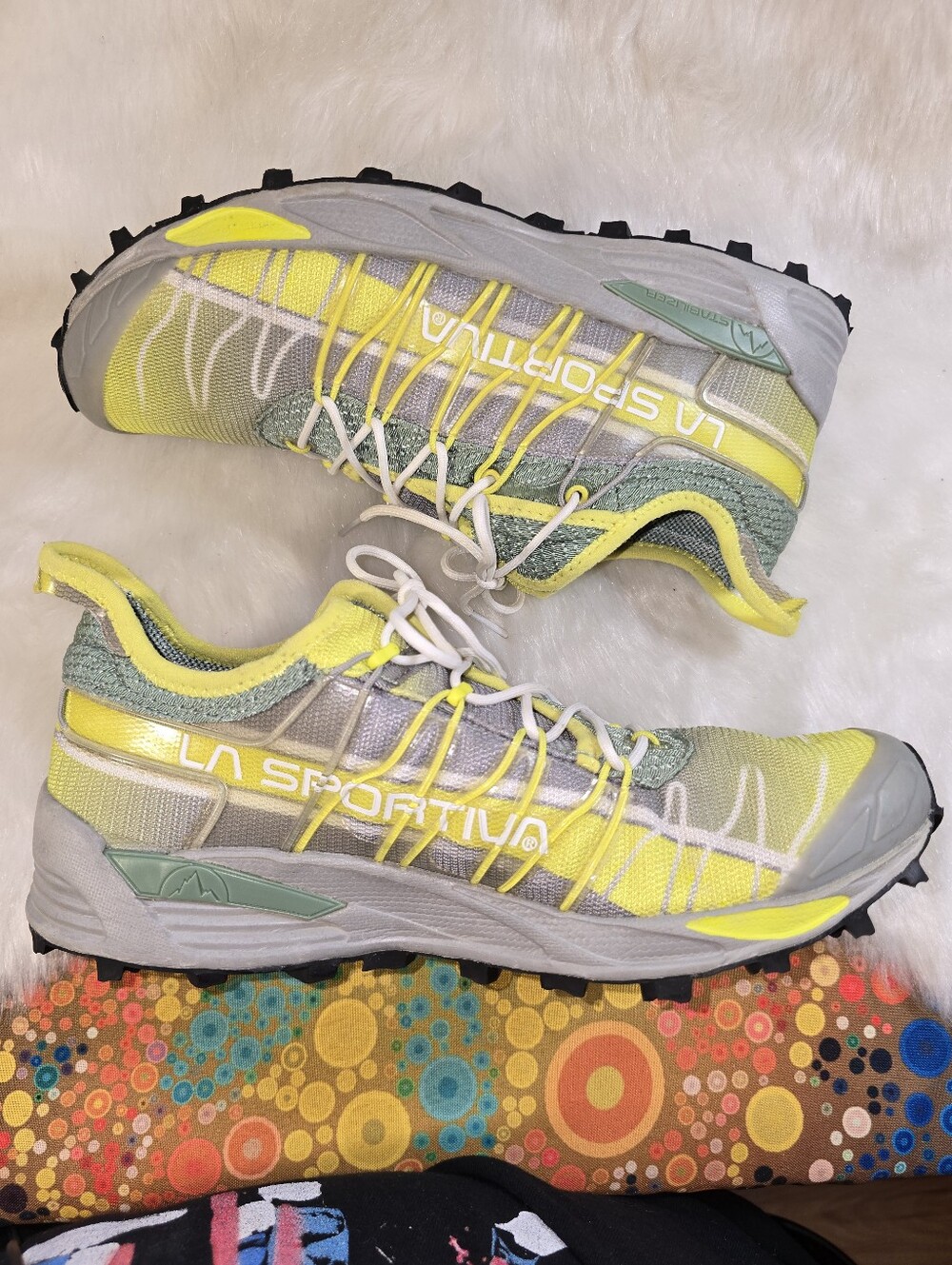 La Sportiva Mutant Yellow & Mint Women's Trail/ Mountain Running Shoes - Picture 10 of 16